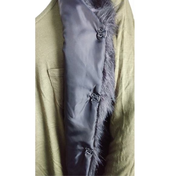 Say What ? Blue/Grey Combo Allover Faux Fur Vest - Picture 6 of 8